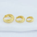 Trio de argolinha  detalhe fosco