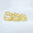 Trio de argolas de coração vazado