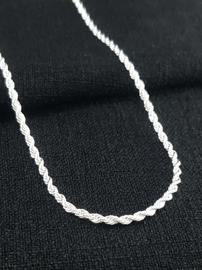 Cordão masculino baiano prateado