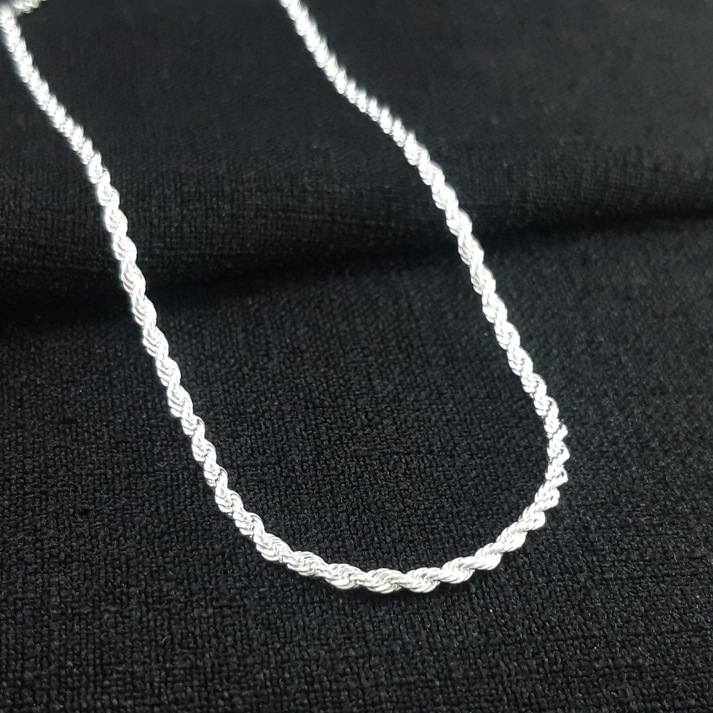 Cordão masculino baiano prateado