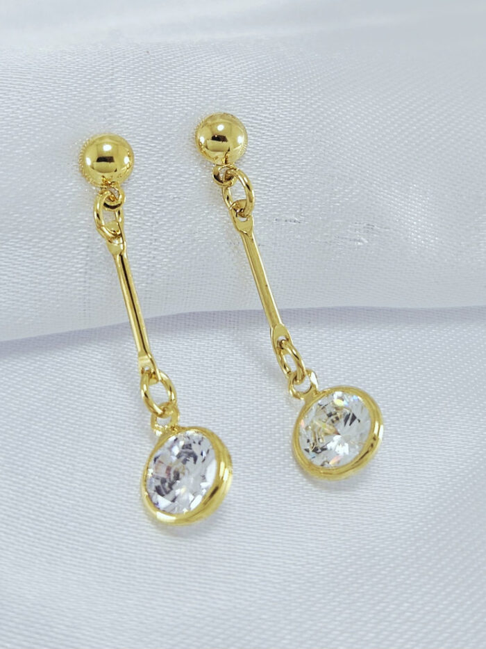 Brinco caninho dourado