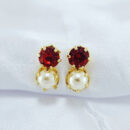 Brinco ponto de luz com pérola