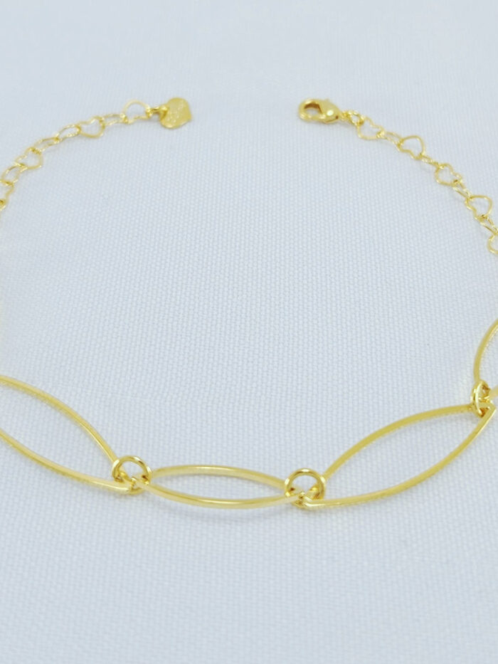 Pulseira elos ovais vazados