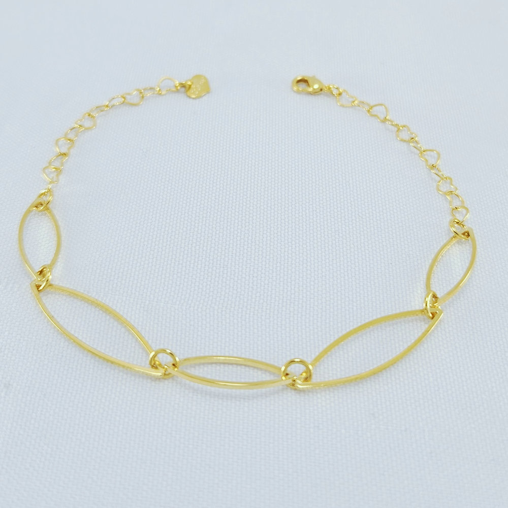 Pulseira elos ovais vazados