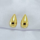 Brinco gota liso dourado