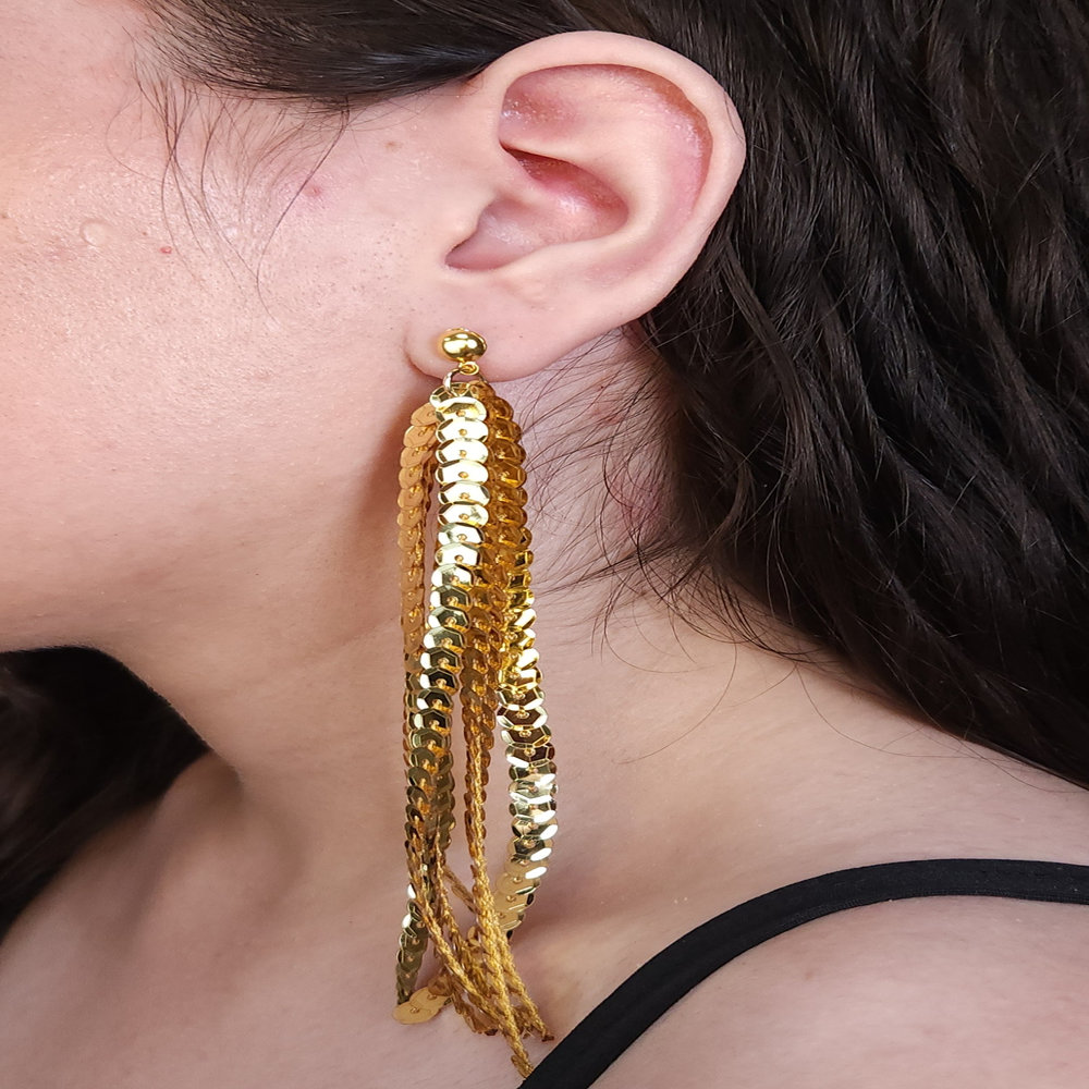 Brinco base lantejoula detalhado - Imagem 2