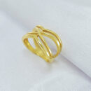 Anel faixa dupla estilo X