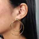 Brinco circulos duplos liso