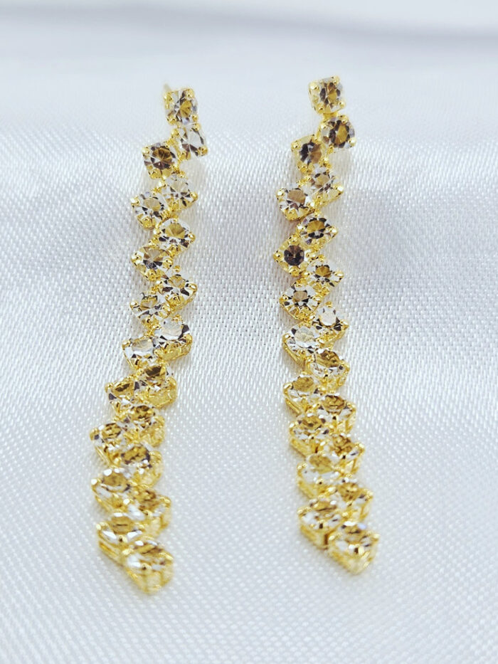 Brinco fio riviera com zircônias