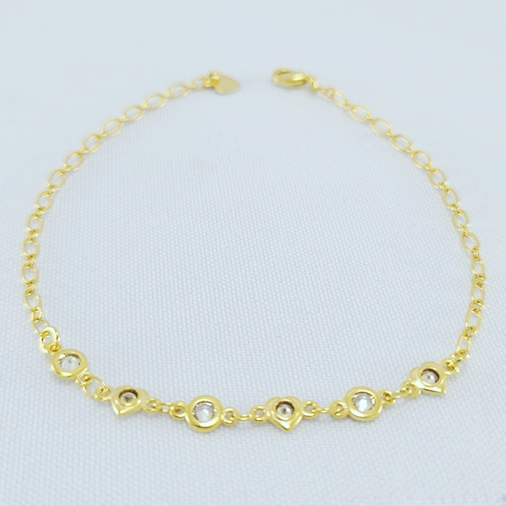 Pulseira pontos de luz com borda lisa