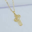 Gargantilha masculina com crucifixo 3D