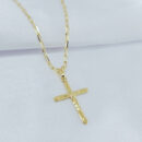 Cordão masculino modelo com Jesus na cruz