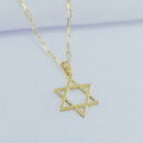 Gargantilha masculina elos cartier com estrela de Davi vazada