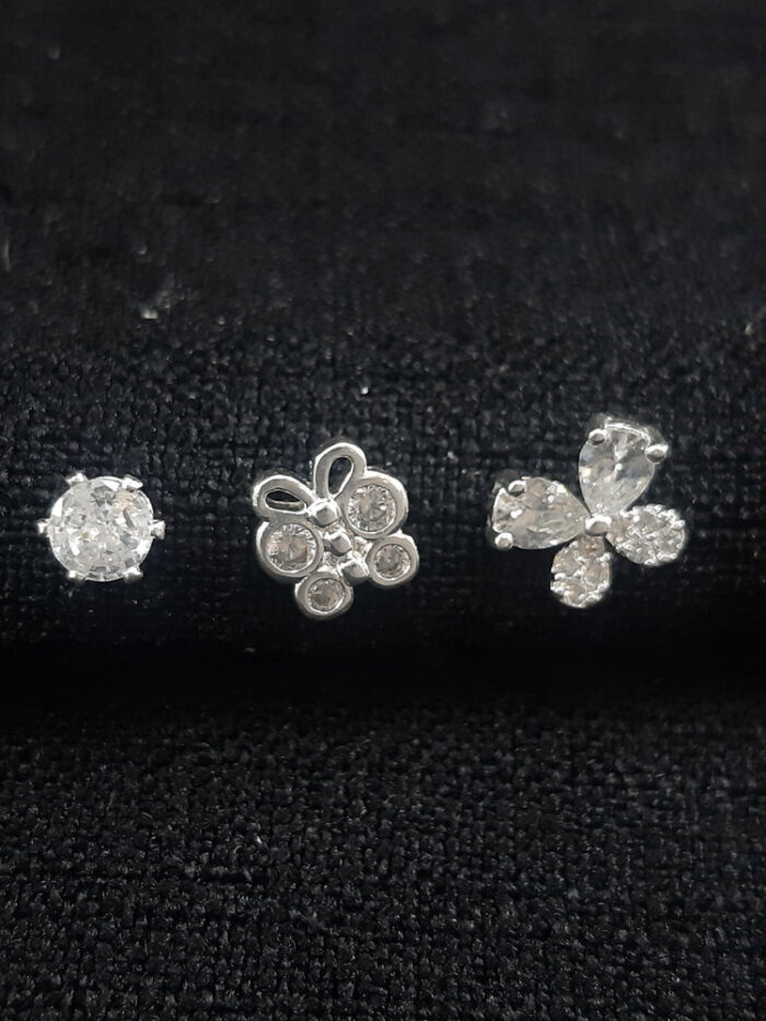 Trio de brinco ponto luz  borboleta e laço