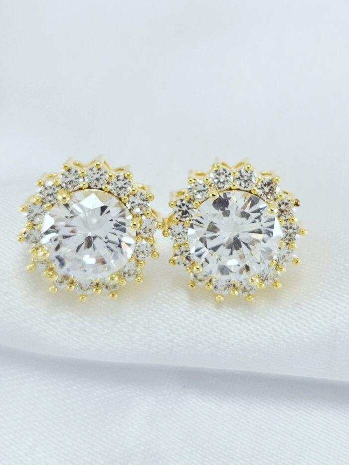 Brinco circulo cristal cravejado ao redor