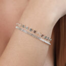 Pulseira dupla elos redondos vazados