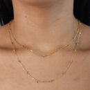 Gargantilha choker duplo elo cartier com bolinhas