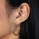 Argola detalhe fio liso aberto