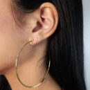 Argola modelo fio liso aberto