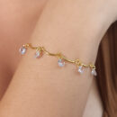 Pulseira ponto de luz pêndulo com base lisa