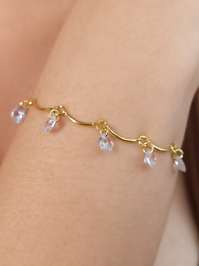 Pulseira ponto de luz pêndulo com base lisa