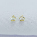 Brinco infantil pedra cristal quadrado