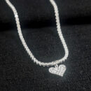 Gargantilha chocker riviera com pigente coração cravejado