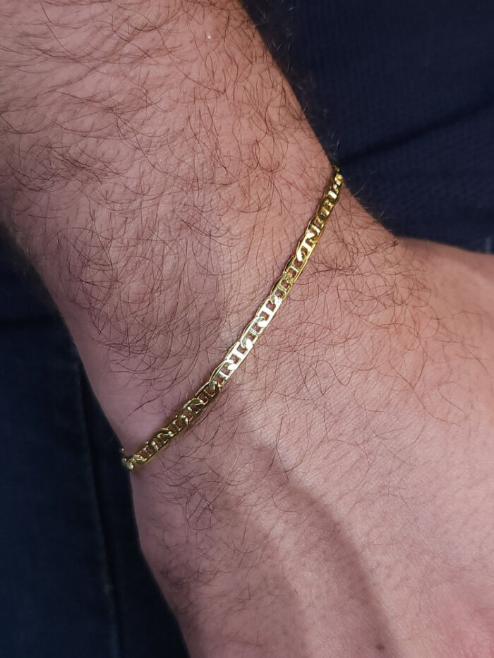 Pulseira masculina elo piastrine
