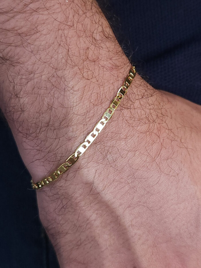 Pulseira masculina elo piastrine