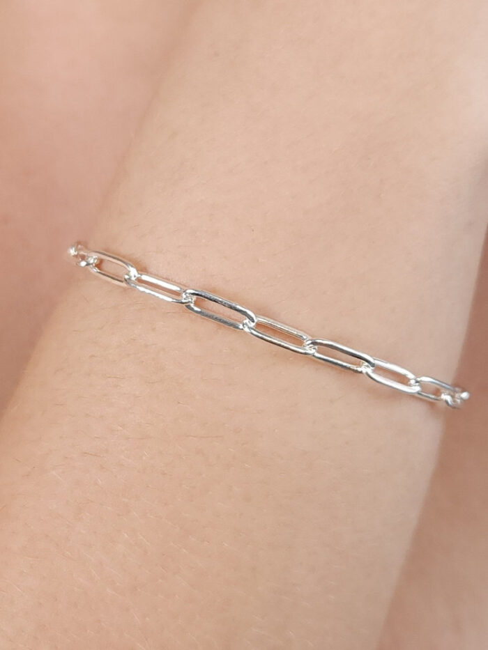 Pulseira elos cartier prateada