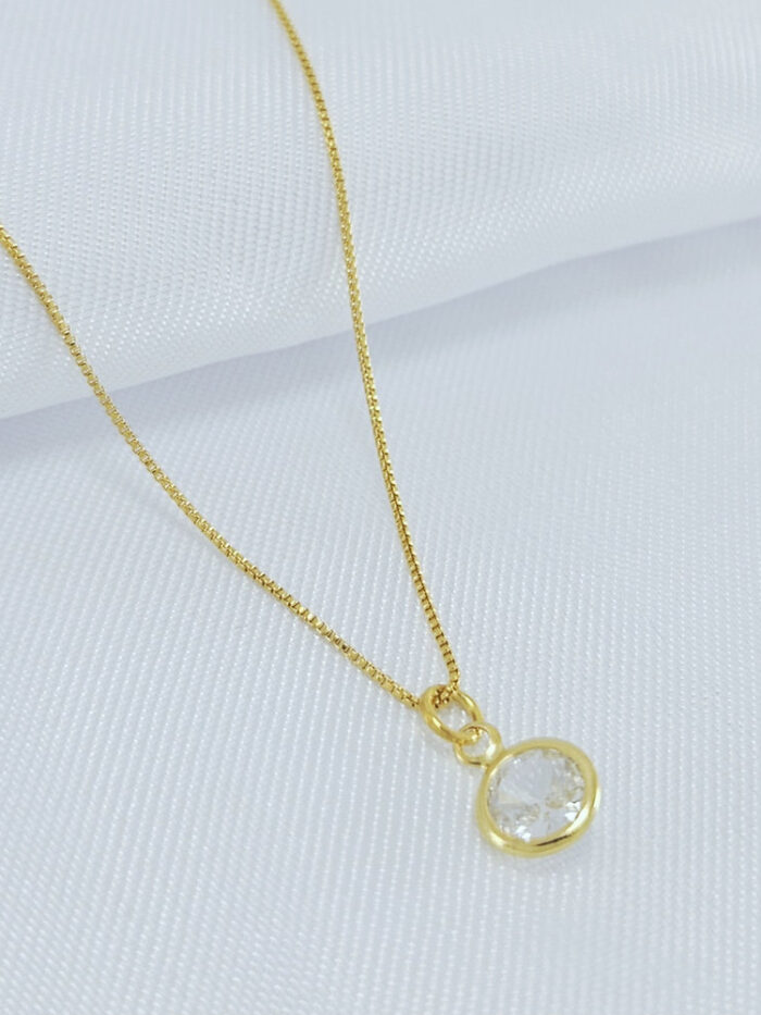 Gargantilha ponto de luz minimalista