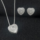 Conjunto estilo coração cravejado