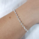 Pulseira elos vazados detalhe bolinhas duplas