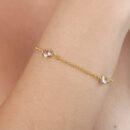 Pulseira com coração cristal