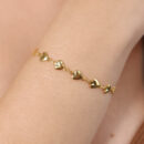 Pulseira elos corações lisos