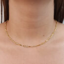 Gargantilha choker pontos de luz com elos vazados