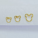 Brinco trio mickey liso vazado