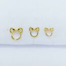 Trio de brinco minnie estilo vazado