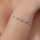 Pulseira elos ovais prateado