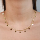 Gargantilha choker elos vazados com corações chapeado