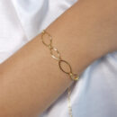 Pulseira elos navete vazado