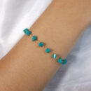 Pulseira pedras turquesa