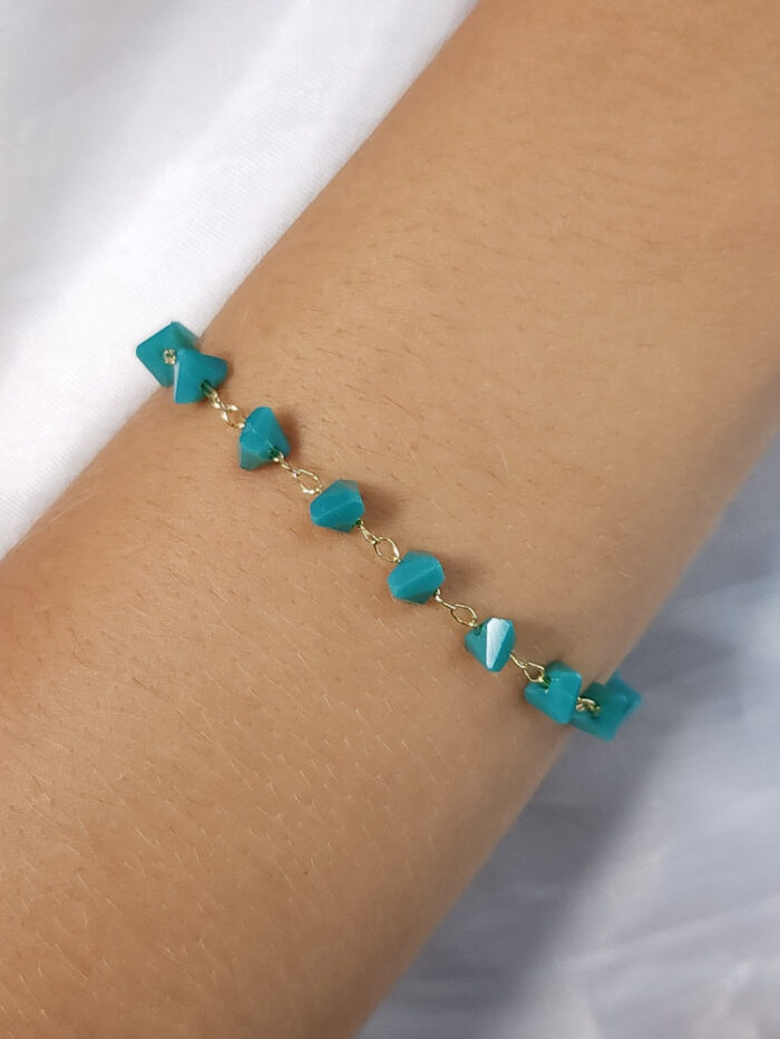 Pulseira pedras turquesa