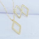 Conjunto losango vazado cravejado