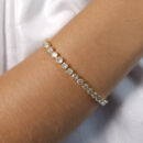 Pulseira elos cristais oval