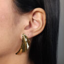 Brinco asas detalhado chapeado