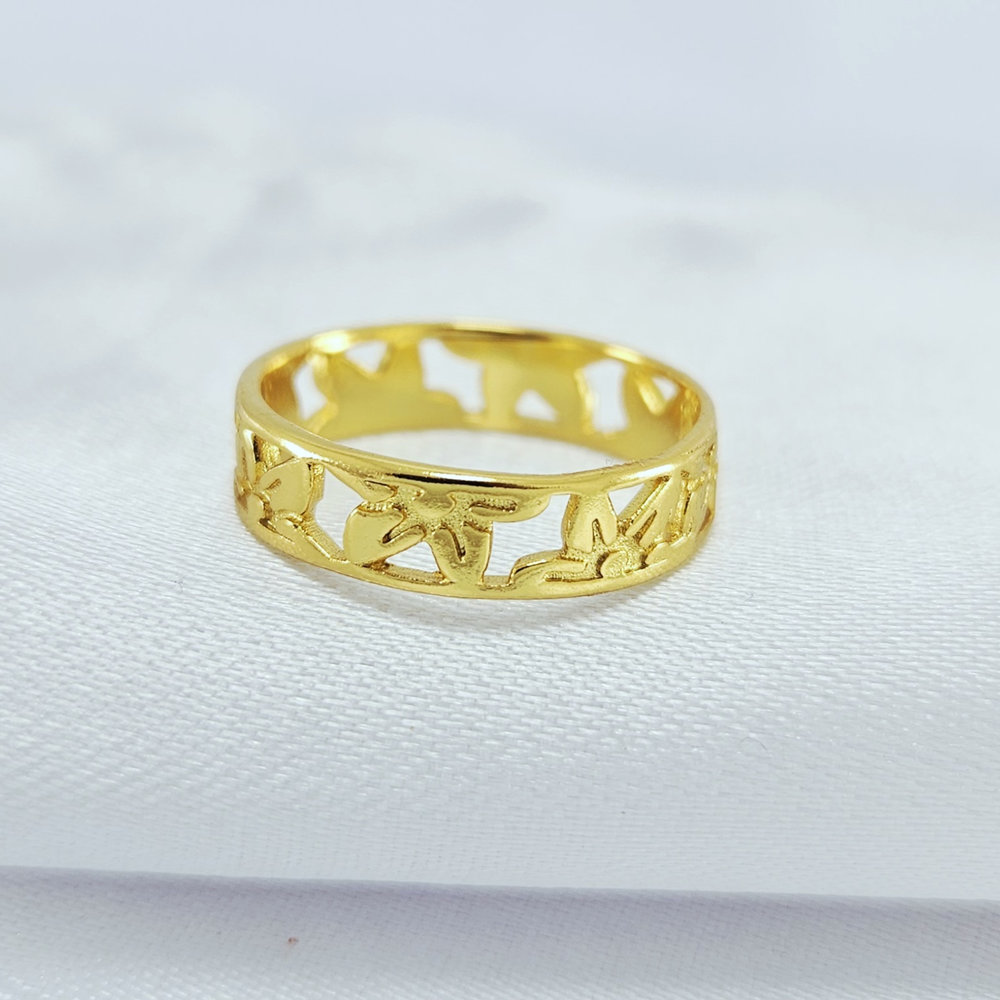 Anel vazado com flores - Imagem 2