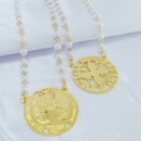 Escapulário São Bento com pérolas