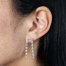 Brinco fio pedras cristais