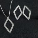 Conjunto losango cravejado